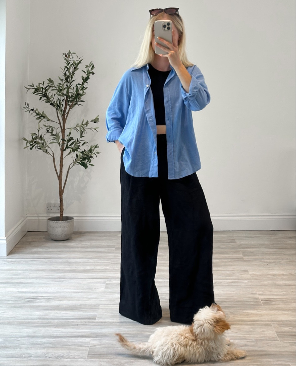Blue Shirt and Black Linen Trousers Combo! 

Spring Summer, Summer Style, Outfit Inspiration, Holiday Outfit Inspiration, Airport Outfit, Black Linen Trousers, Blue Shirt, Outfit Idea, Casual Style

#LTKuk #LTKsummer #LTKspring
