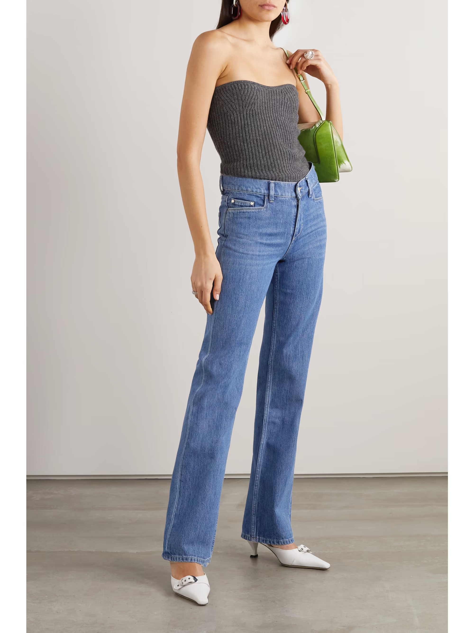 High-rise organic straight-leg jeans | NET-A-PORTER (UK & EU)