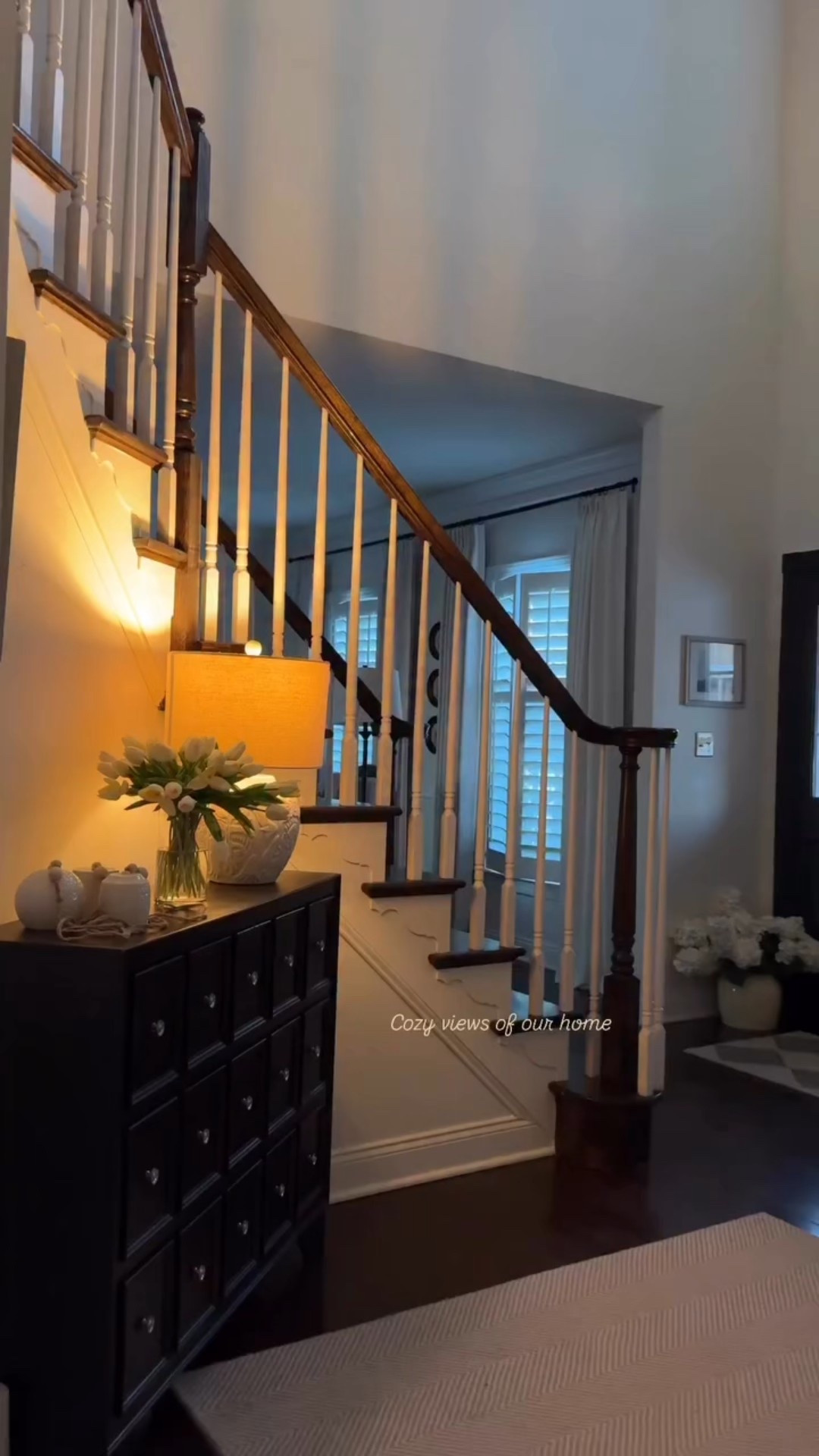 Shop our foyer, living room and dining room.  

Lamps
Coffee table
Light fixture
Chairs
Marble bowl
Coffee table books
Throw pillows
Tapestry pillow
Candle sticks
Taper candles 
Fake flowers faux florals faux stems 