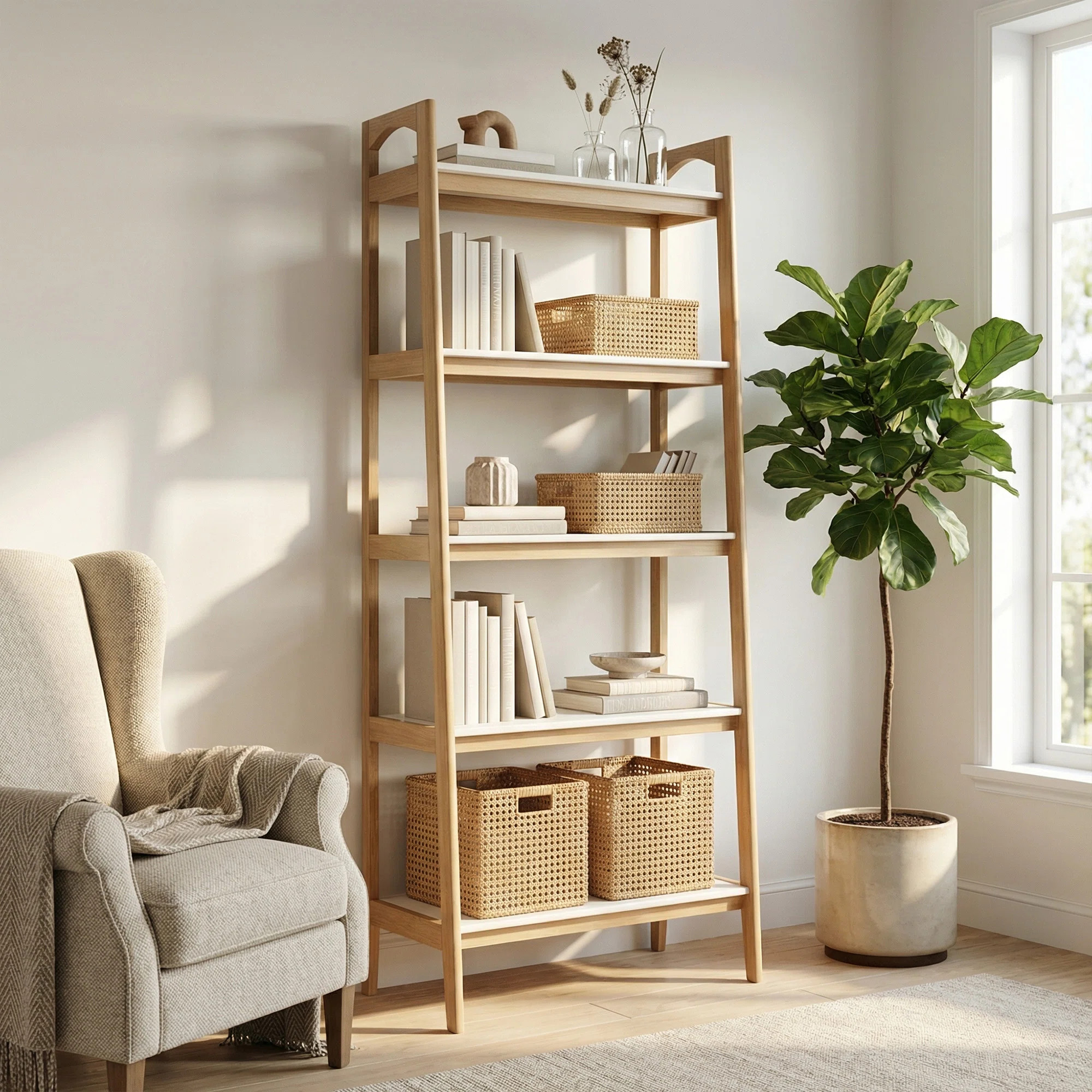 Parker 5-Shelf Ladder Bookcase | Wayfair North America