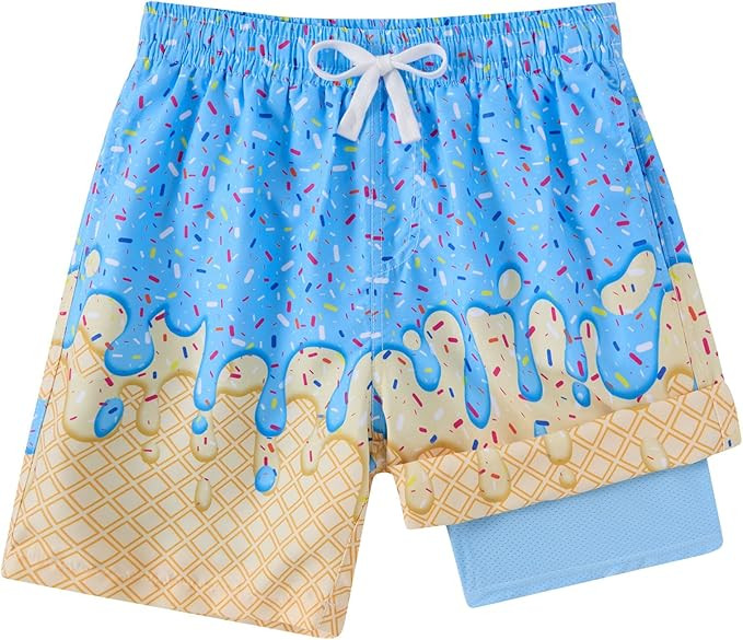 westwolf Boys Swim Trunks with Compression Liner Casual Bathing Suit for Kids Swim Shorts 6-18 Ye... | Amazon (US)