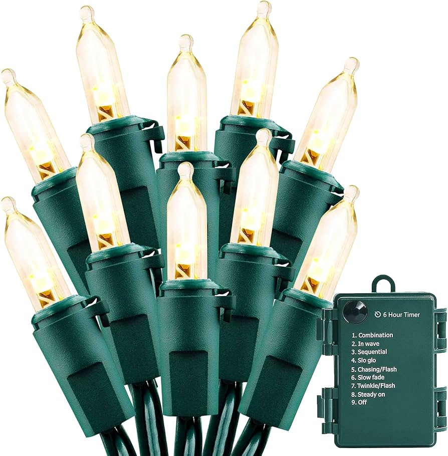 ASENEK Christmas Lights - Battery Operated String Lights 50 LED String Lights Mini Lights with Au... | Amazon (US)