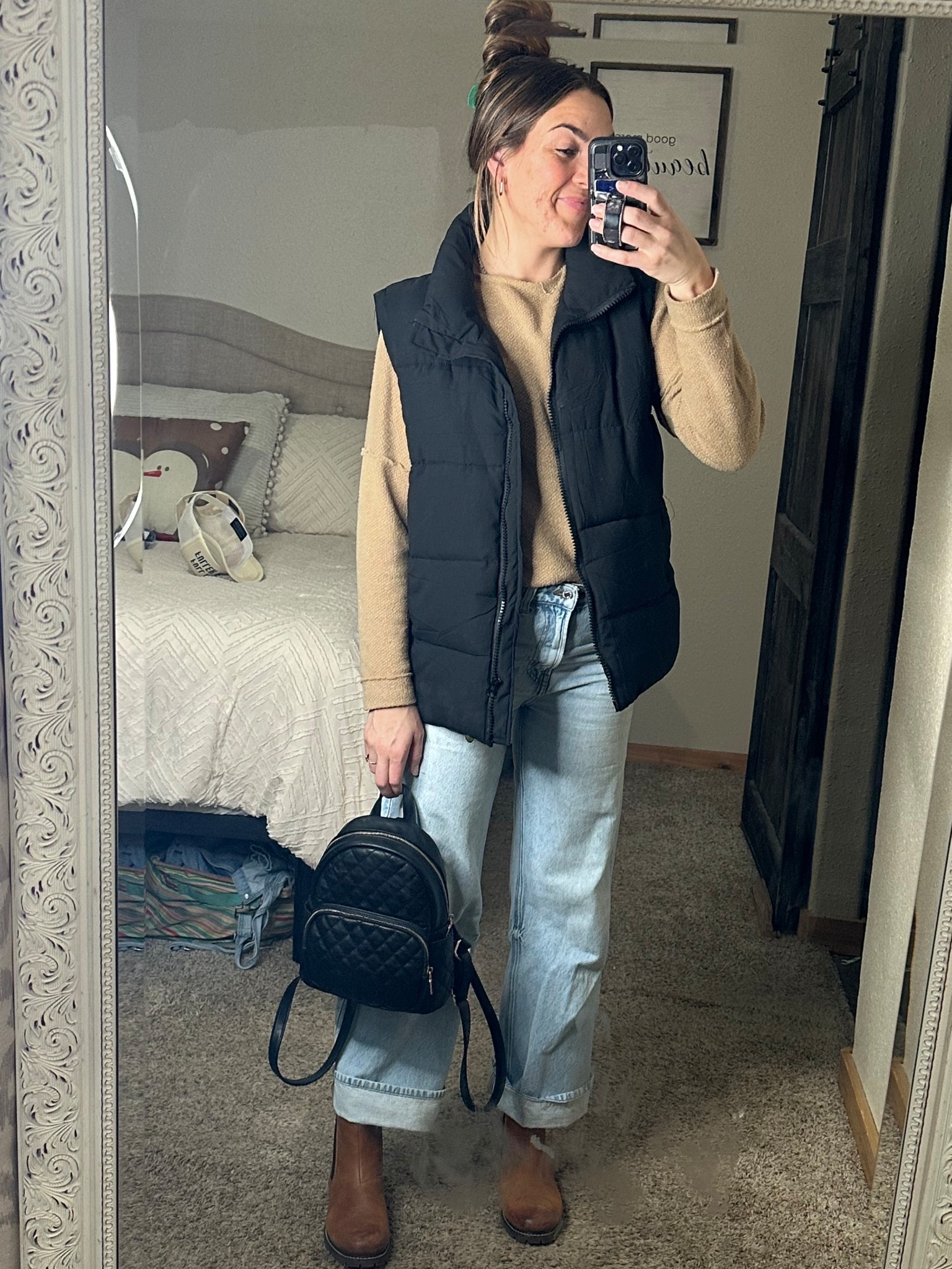 Simple rainy day fit- but these cheap H&M pants have been some of my faves! $30