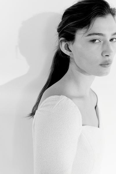 Bouclé Dress - Cream - Ladies | H&M US | H&M (US + CA)