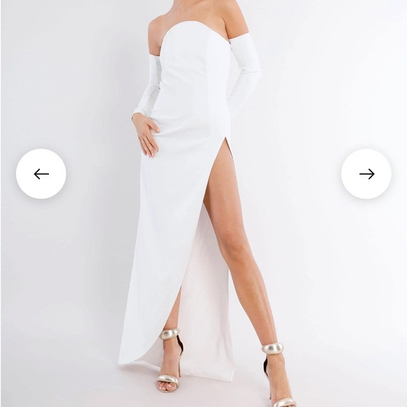BCBG Maeve Reilly Encinal Evening Gown White NWT | Poshmark