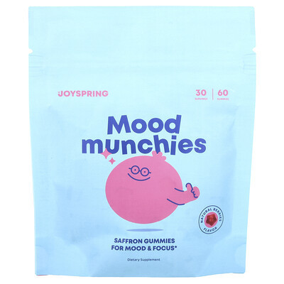 JoySpring, Mood Munchies Gummies, Natural Berries, 60 Gummies | iHerb