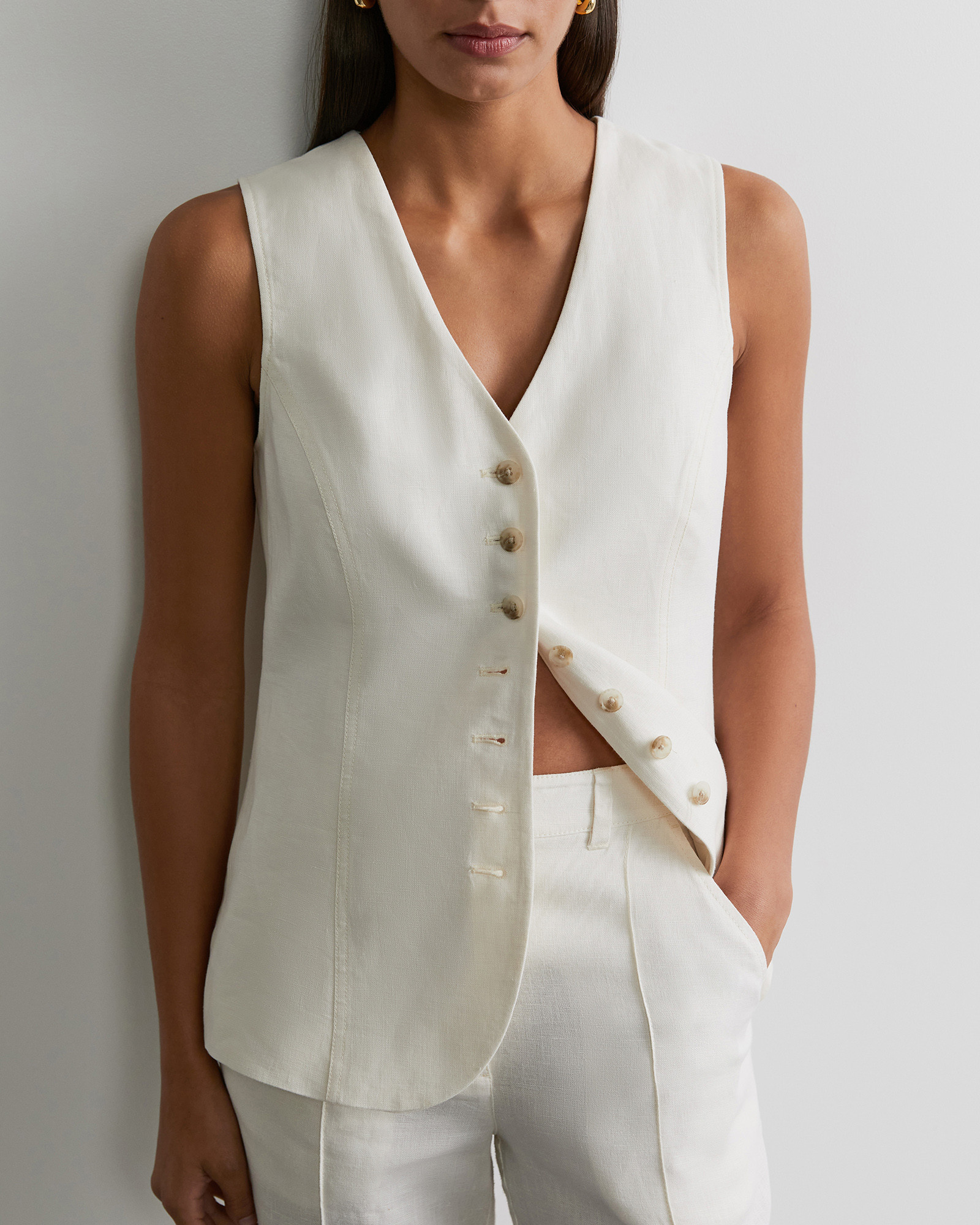 Kayla Linen Vest | JAG (Australia & New Zealand)