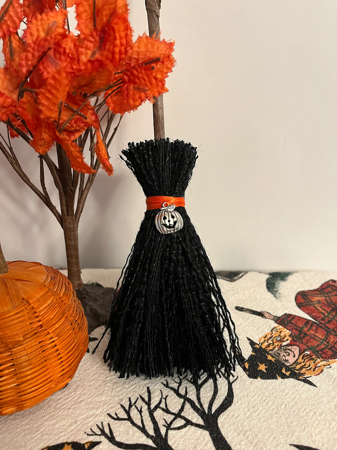 Small Handmade Halloween Witch Broom for Table Tops, Shelves, Countertops…..Please Read Descrip... | Etsy (US)