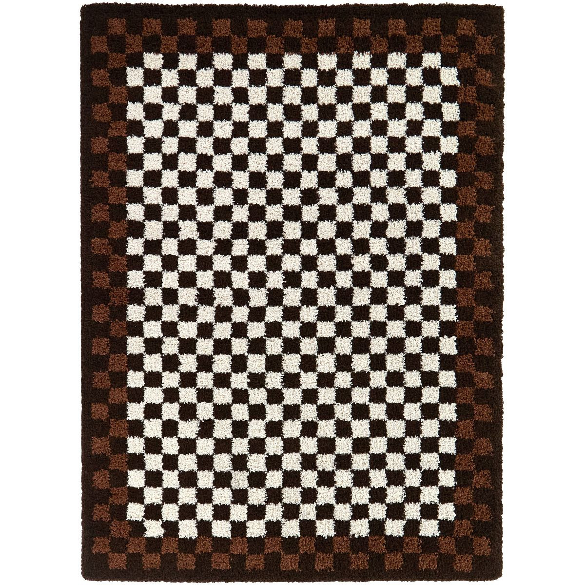 Balta Rugs 5'3"x7' Checkered Border Kids' Rug Rust: Fade & Stain-Resistant, High Pile, OEKO-TEX C... | Target
