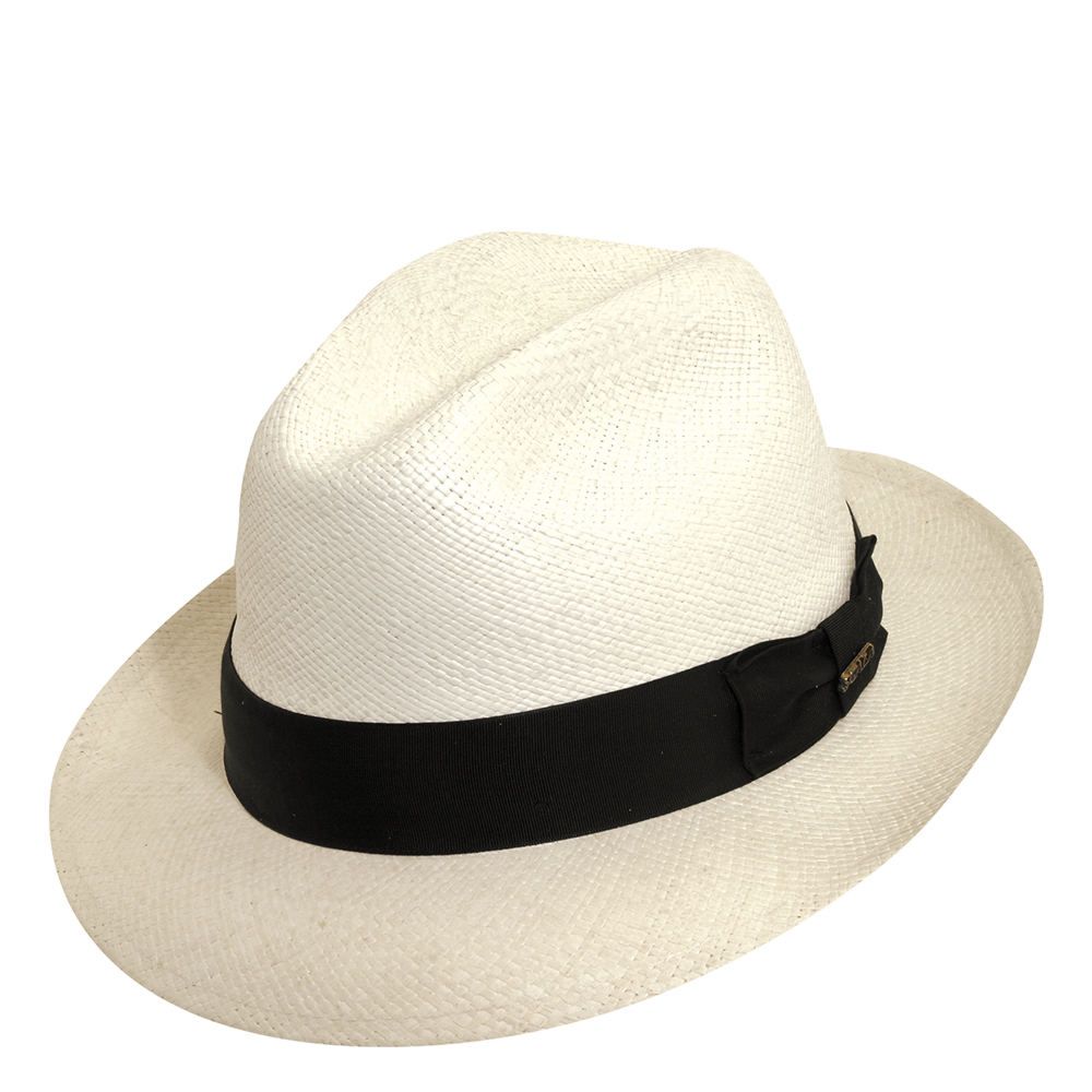 Scala Panama Men's Snap Brim Fedora White Hats XL | Shoemall.com