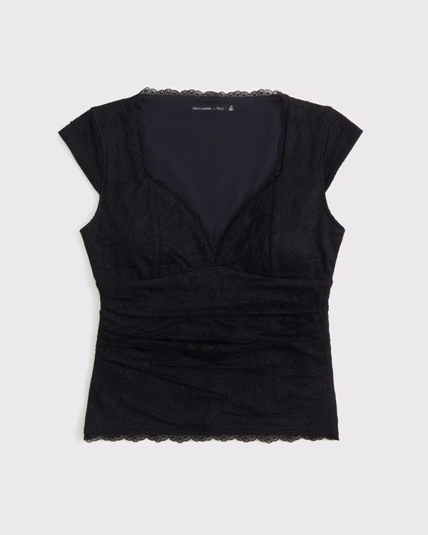 The A&F Zoe Bra-Free Lace Top | Abercrombie & Fitch (US)