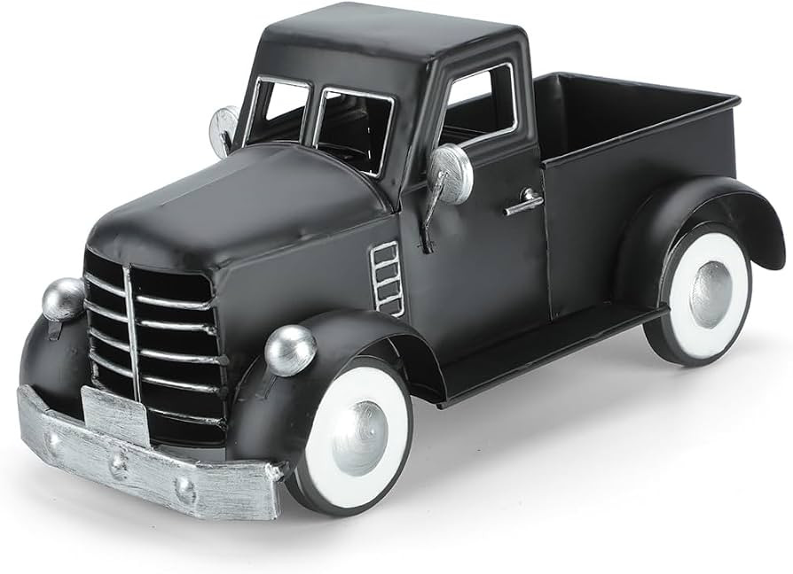 Vintage Farmhouse Black Metal Truck Decor, Old Farm Car Indoor Decoration, Fall Halloween Trucks ... | Amazon (US)