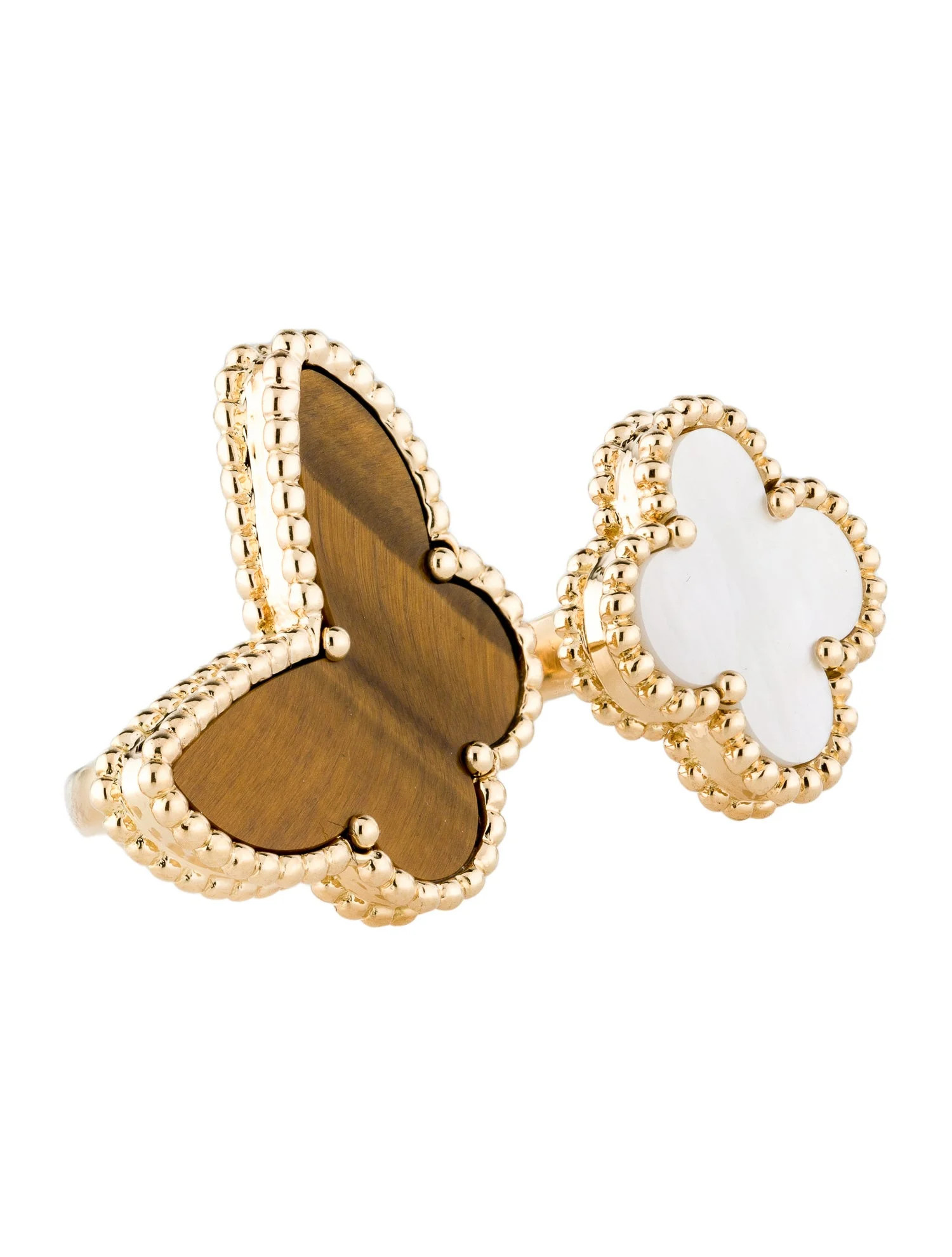 Mother Of Pearl Lucky Alhambra Between the Finger Ring | The RealReal