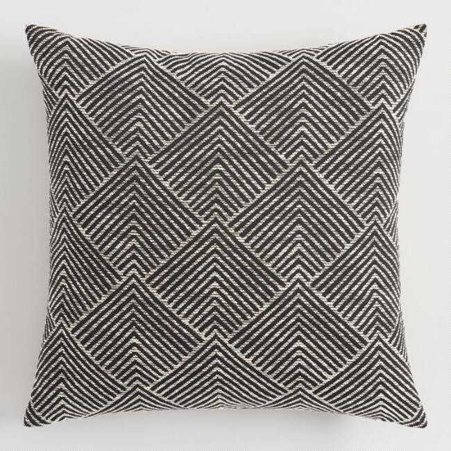 Geometric Angle Jacquard Throw Pillow | World Market