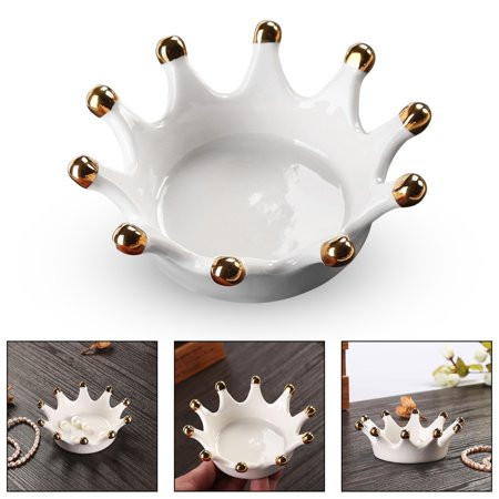 Crown Jewelry Tray Anti-scratch Exquisite Workmanship Decorative Ring Earrings Display Crown Plate f | Walmart (US)