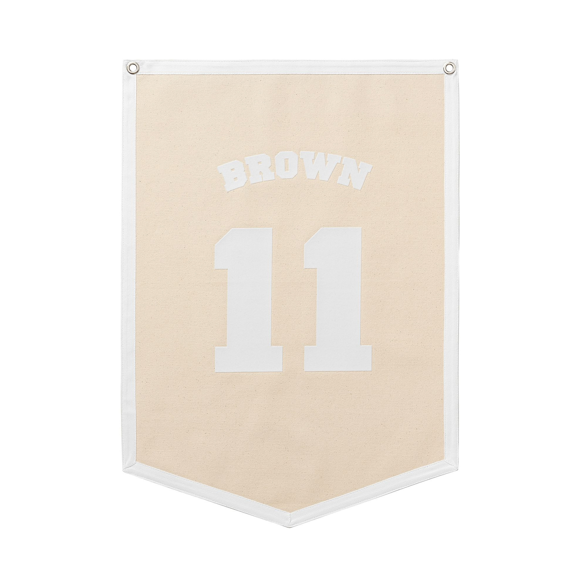 Personalized Varsity Number Pentagon Flag | Pottery Barn Teen