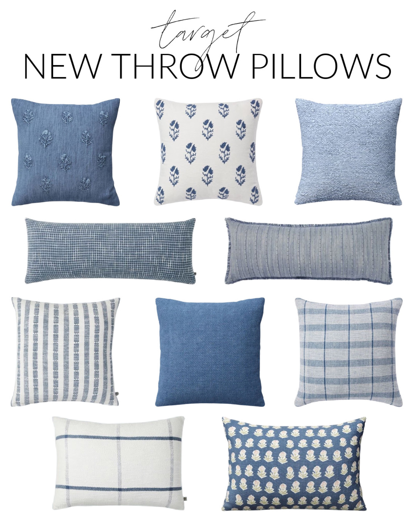 Target best sale blue pillows