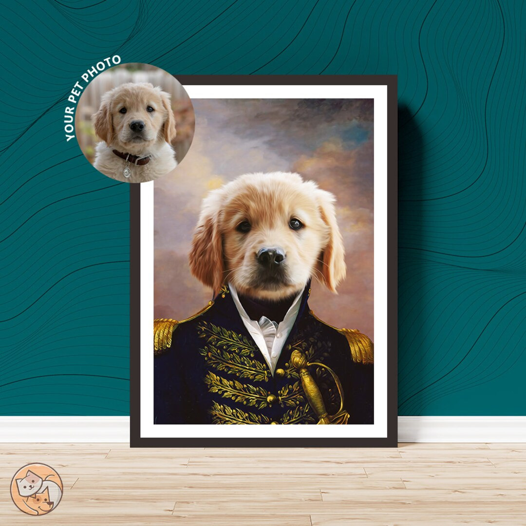 Custom Renaissance Pet Portrait, Custom Dog Portrait, Pet Portrait Royal, Renaissance Animal Pain... | Etsy (US)
