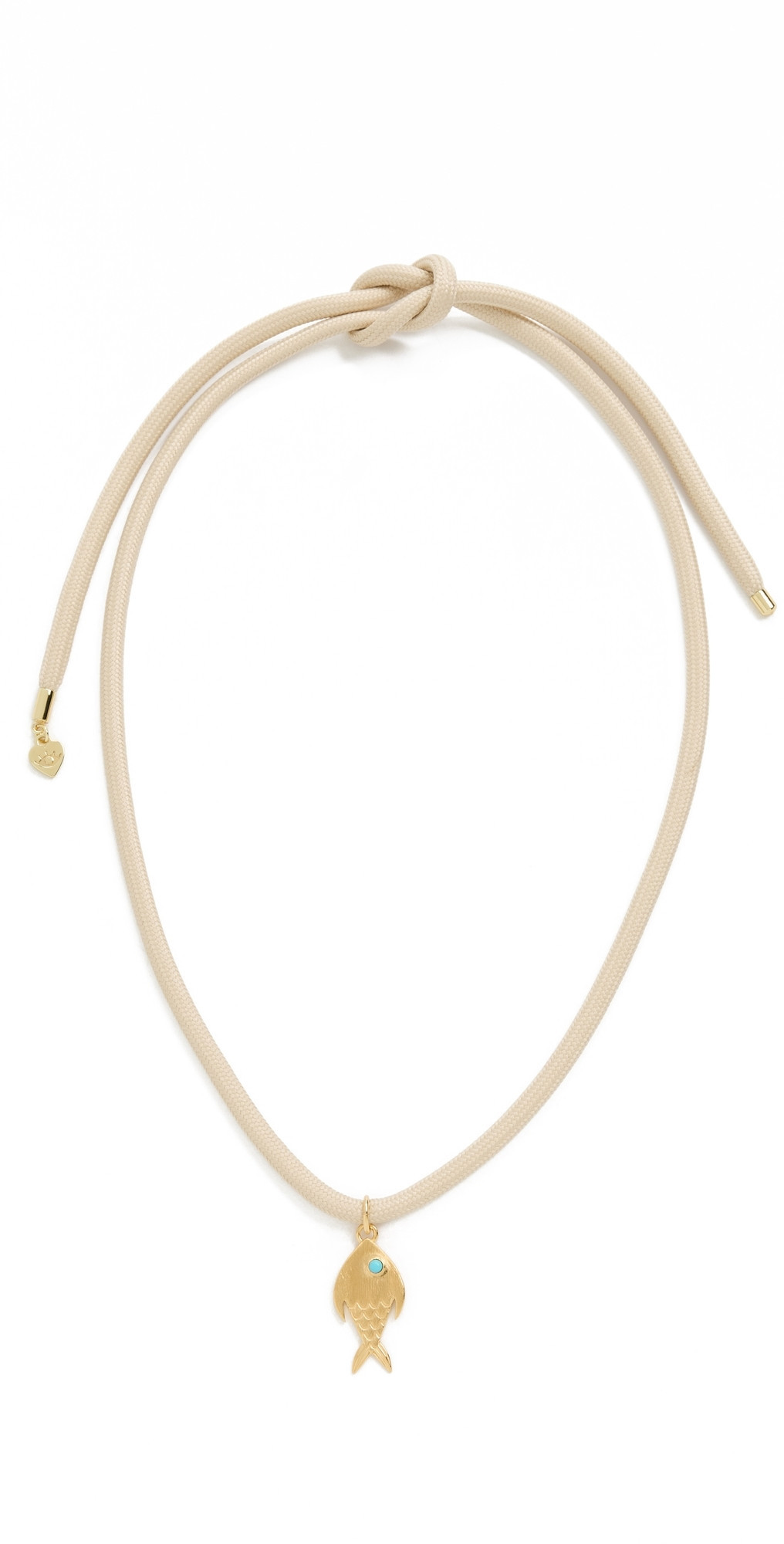 HART Dune Ecru Necklace Cord with Fish Charm Dune/Gold One Size | Shopbop