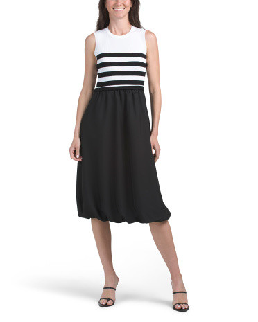 Bubble Skirt Twofer Midi Dress | TJ Maxx