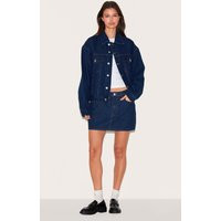 Indigo Rigid Denim Mini Skirt | PrettyLittleThing US