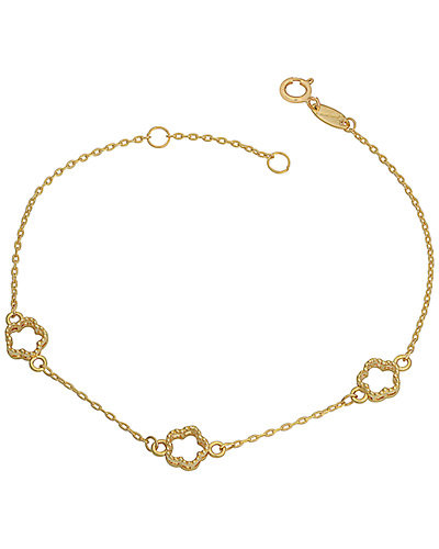 10K Italian Gold Flower Station Bracelet | Ruelala