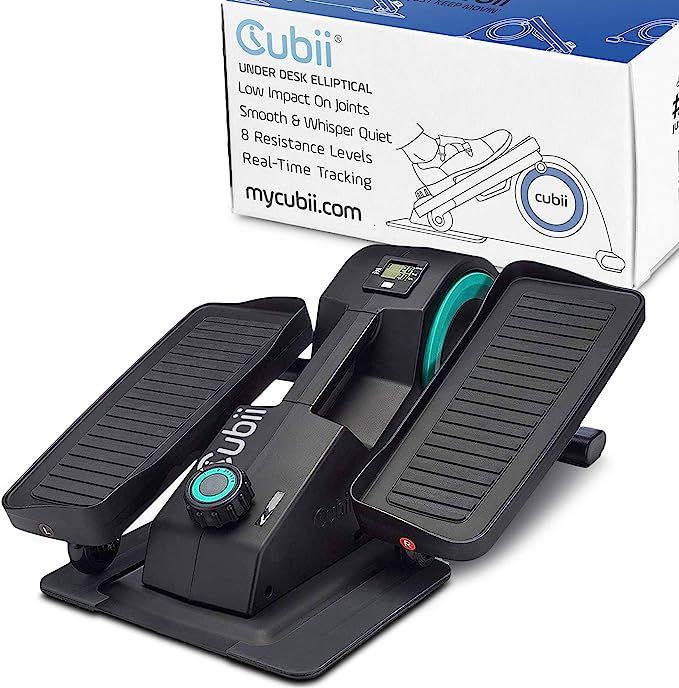Cubii Jr. - Seated Under-Desk Elliptical - Get Fit While You Sit - Built-in Display Monitor - Whi... | Amazon (US)