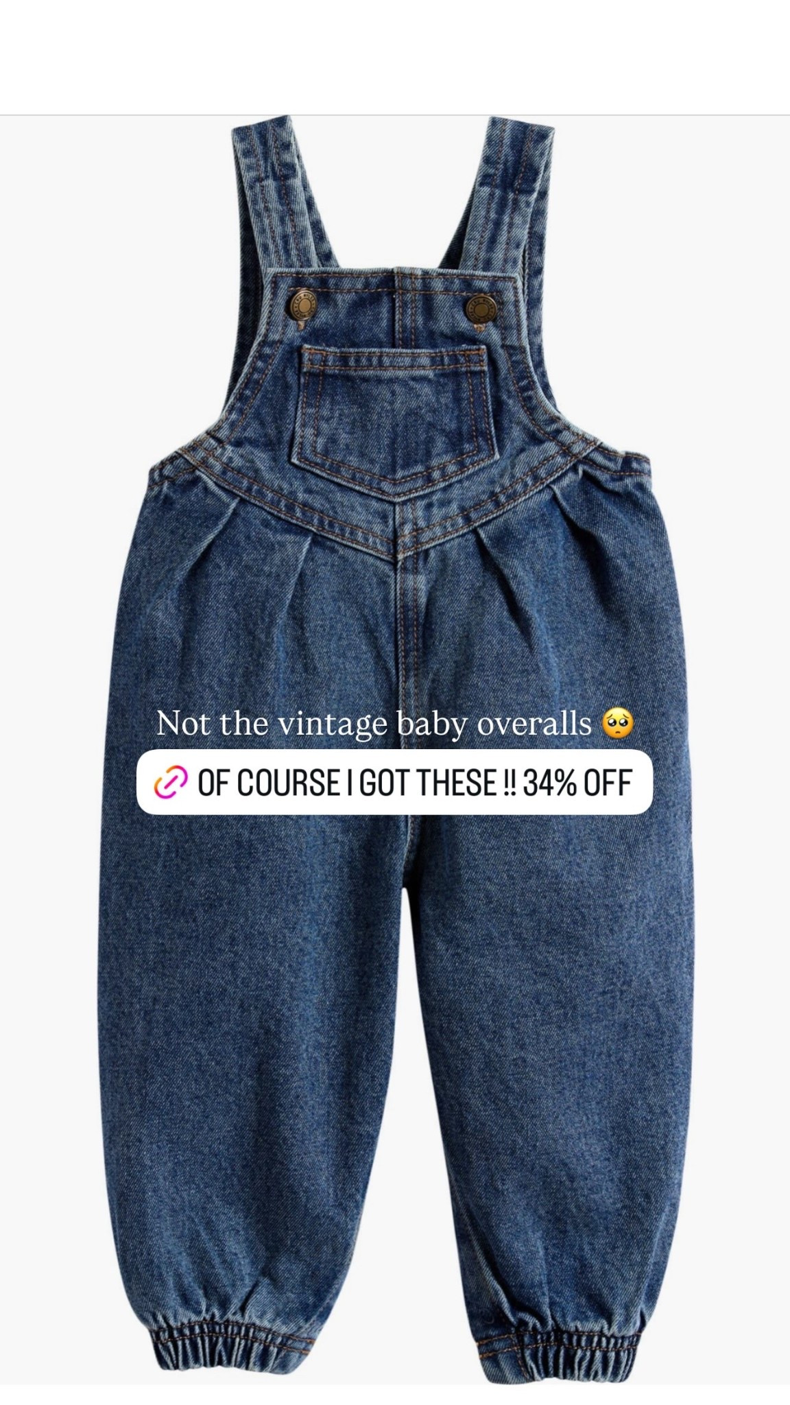 Not the vintage baby overalls 🥺 of course I had to get these!! 34% off!

#LTKBaby #LTKootd #LTKSaleAlert