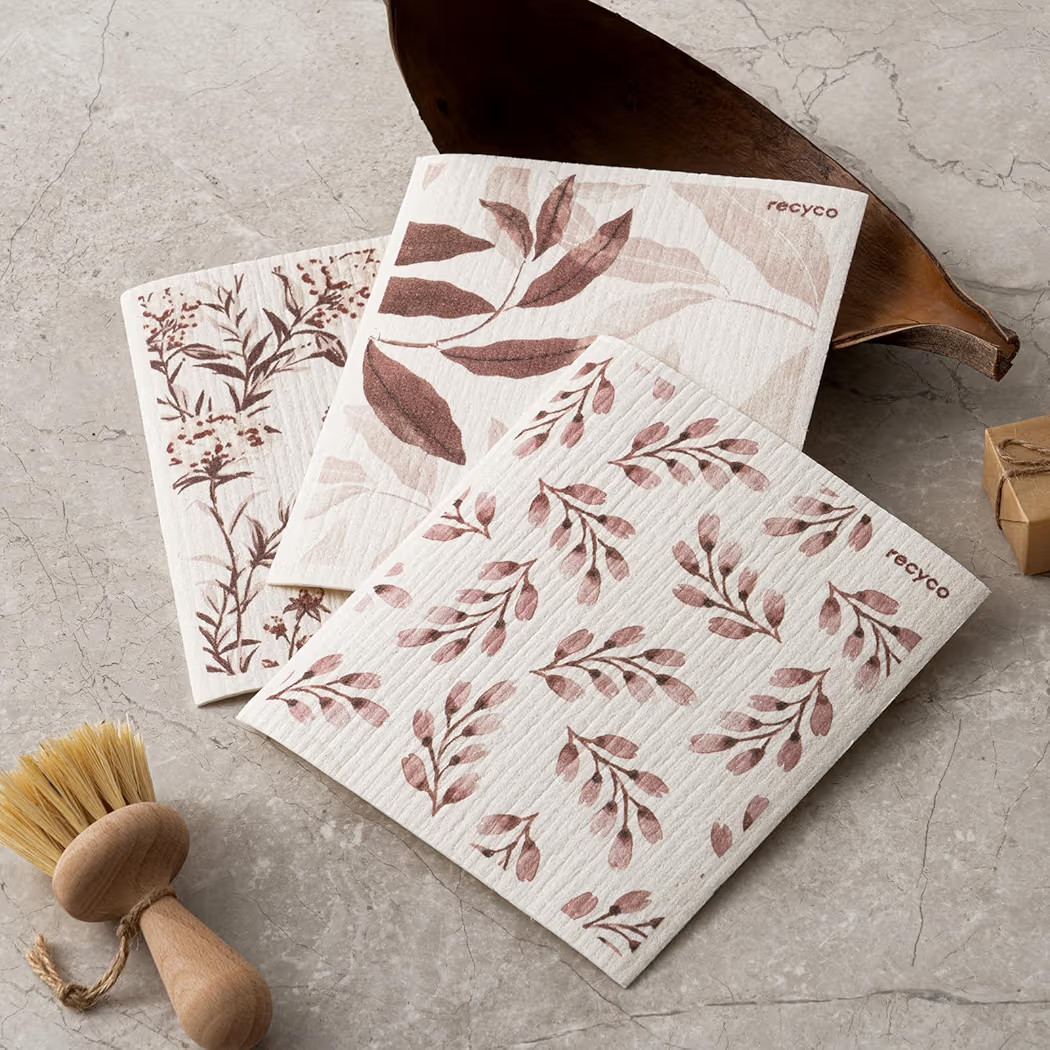 RECYCO Swedish Dishcloths for Kitchen | 6 Pack Watercolor Florals Washable Dish Rags | Cellulose ... | Amazon (US)