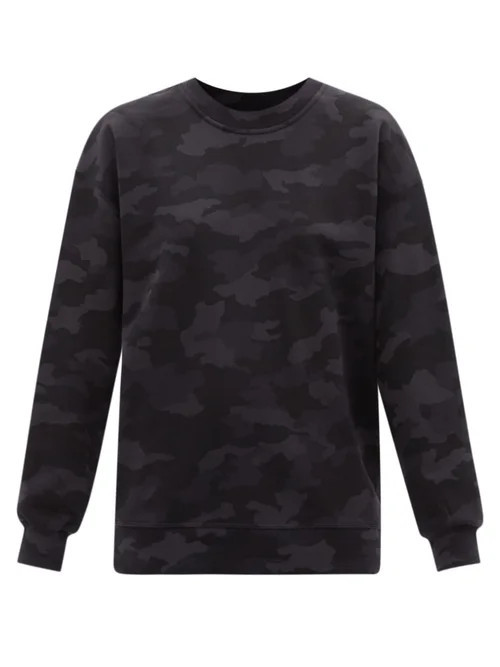 Lululemon - Perfectly Oversized Camo-print Cotton Sweatshirt - Womens - Black Multi | Matches (US)