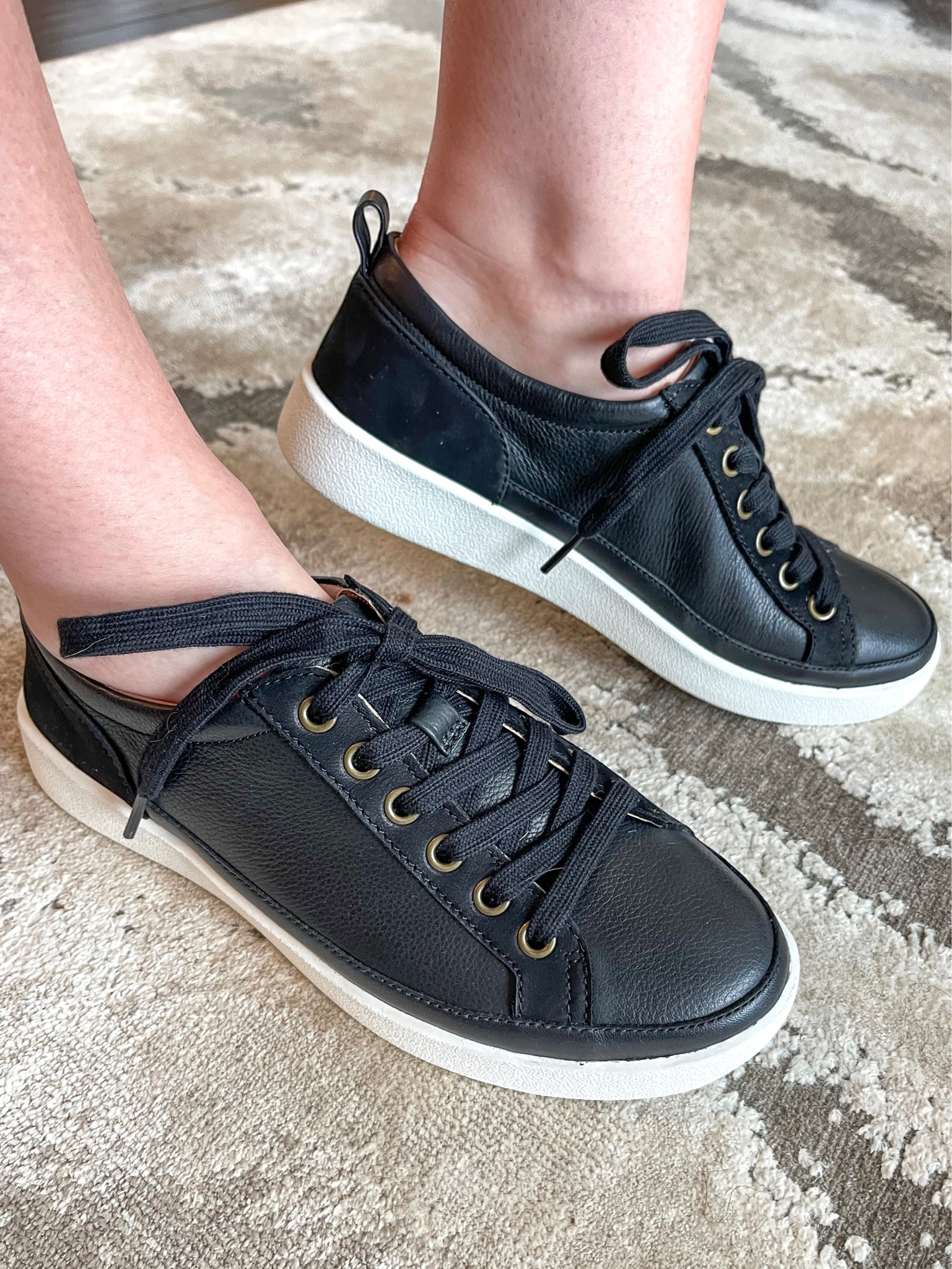 The most comfortable sneakers! Perfect for those who use orthotics in their shoes.  

Black leather sneakers, vionic

#LTKshoecrush #LTKstyletip #LTKFind