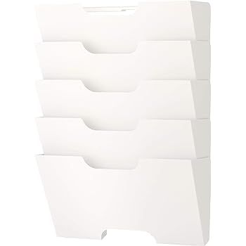 Ikea Kvissle 5 Shelve Metal  Wall Magazine File Rack, White | Amazon (US)