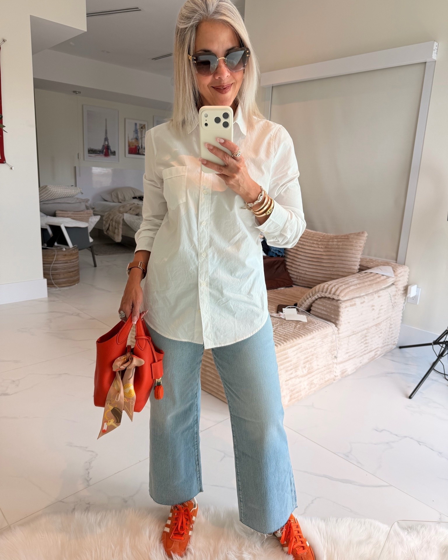White button shirt, wide leg cropped denim and my cute bucket bag from Ralph Lauren. @jcrew

#LTKootd #LTKgrwm