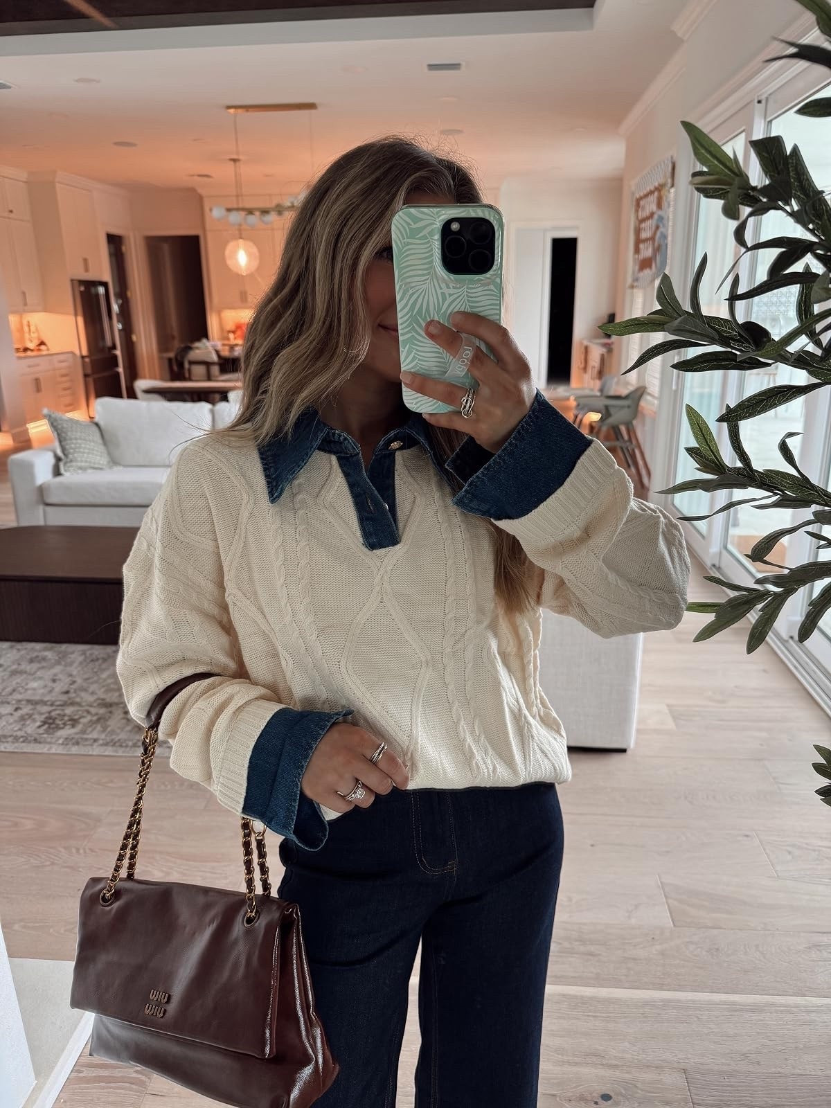 This denim and cable knit combo is the most adorable top for fall

#LTKootd #LTKgrwm
