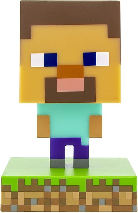 Paladone Minecraft Steve Icon Light Collectible Figure | Officially Licensed Minecraft Bedroom De... | Amazon (US)