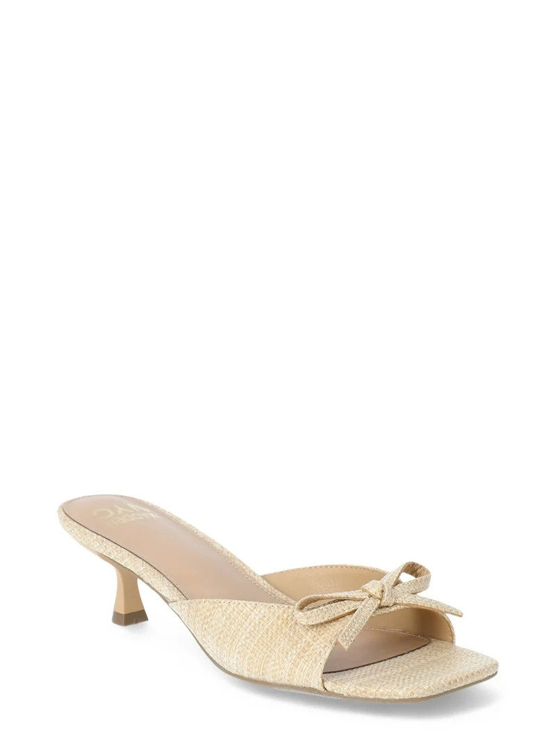 Madden NYC Women’s Raffia Kitten Heel Sandals | Walmart (US)