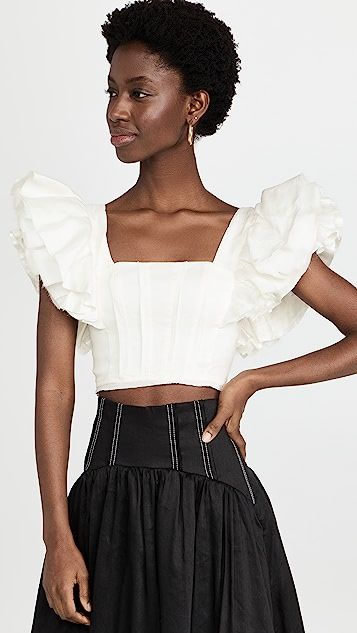 Vanades Frill Crop Top | Shopbop