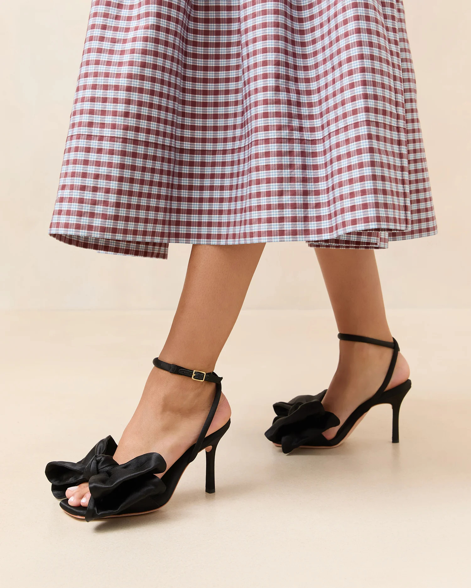 Marlena Black Satin Bow Sandal | Loeffler Randall