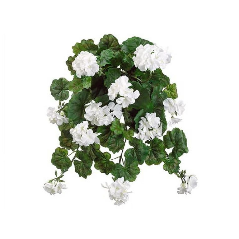 Allstate 32" White Geranium Artificial Floral Hanging Bush | Walmart (US)