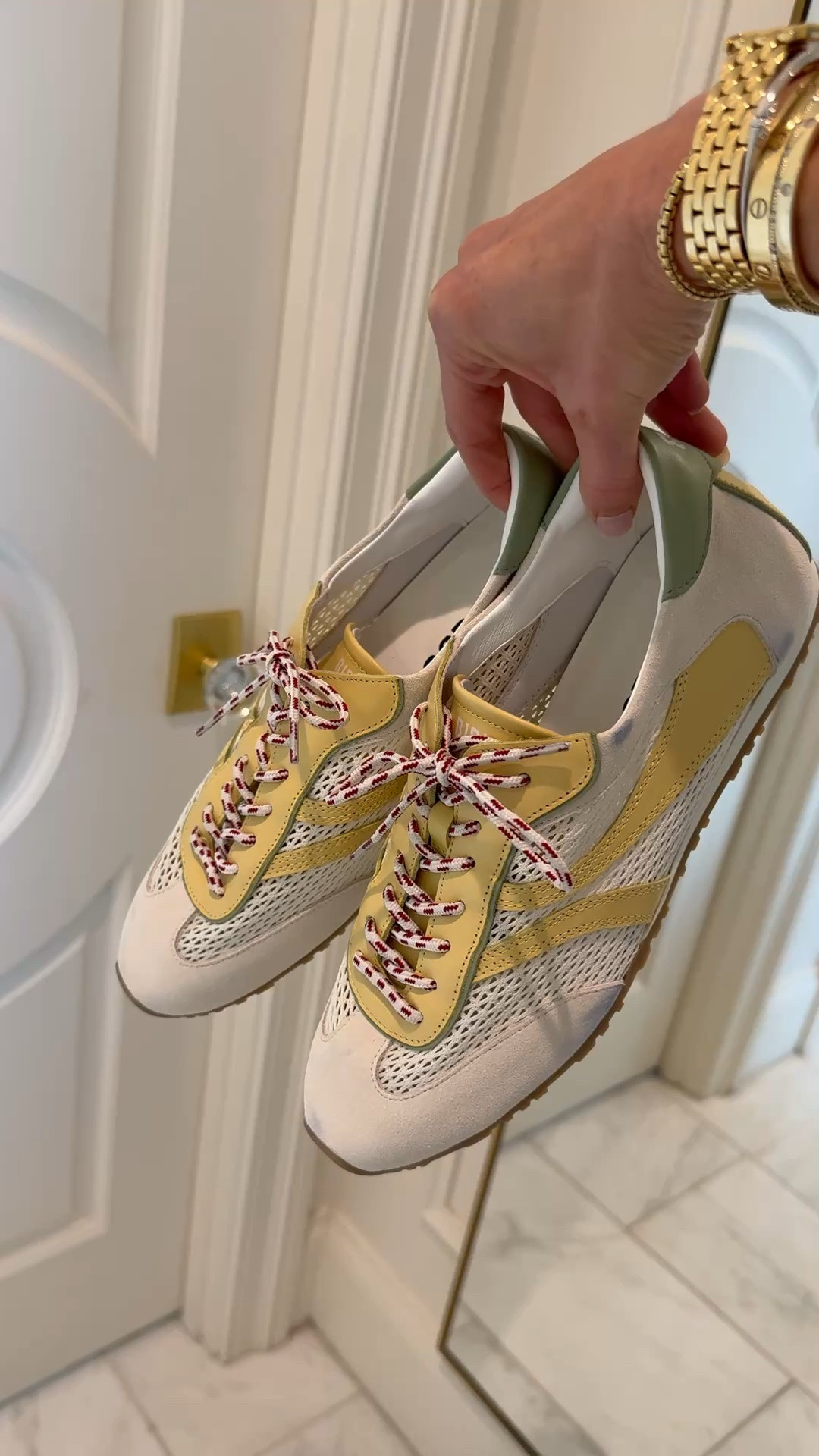 These designed inspired sneakers are so cute and under $170! They come in blue, pink and camel too. Linking my entire Anthropologie haul if you’re looking for some outfit inspo 💛 @Anthropologie

#LTKOver40 #LTKSeasonal