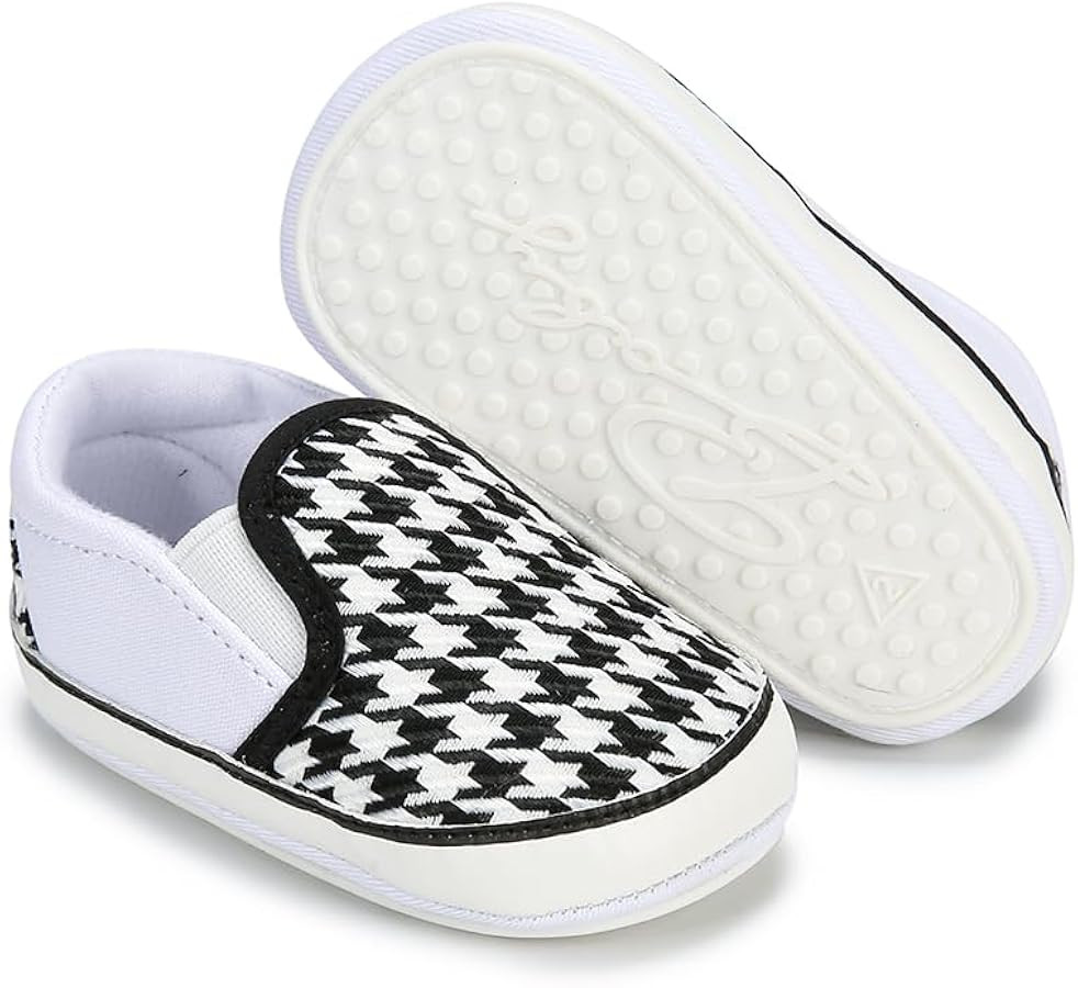 Clowora Unsex Baby Boys Girls Canvas First Walkers Shoes,Infant Non Slip Soft Sole Toddler Flat L... | Amazon (US)
