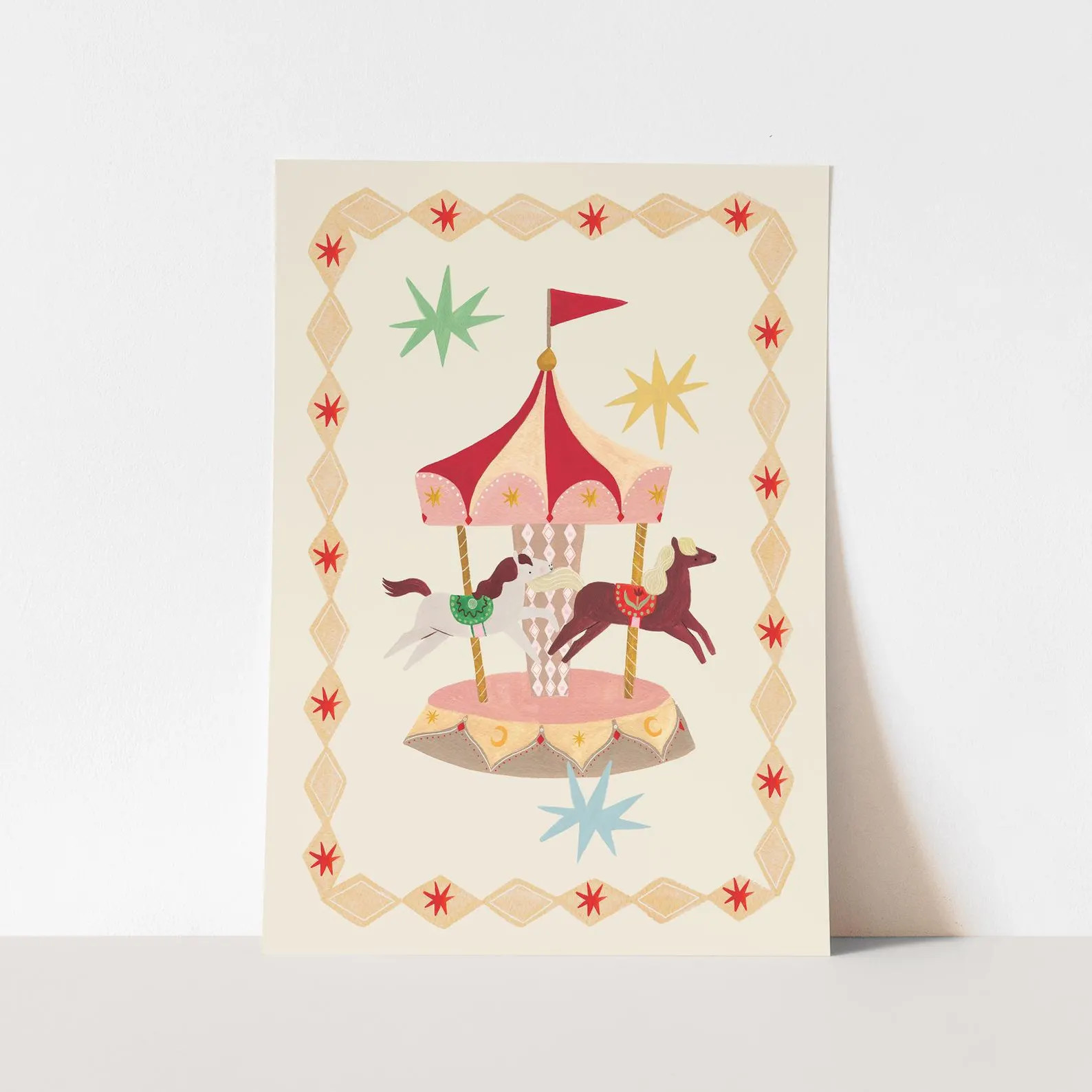 Magic Carousel print, children's circus theme decor, nursery decor, perfect birthday gift or wall... | Etsy (Global)
