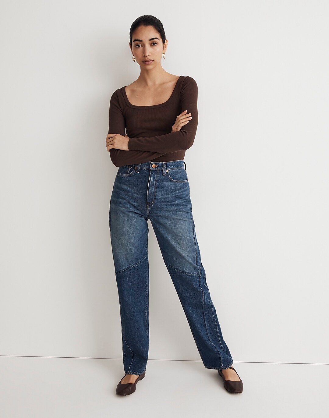Baggy Tapered Jeans in Fanwell Wash: Two-Tone Edition | Madewell