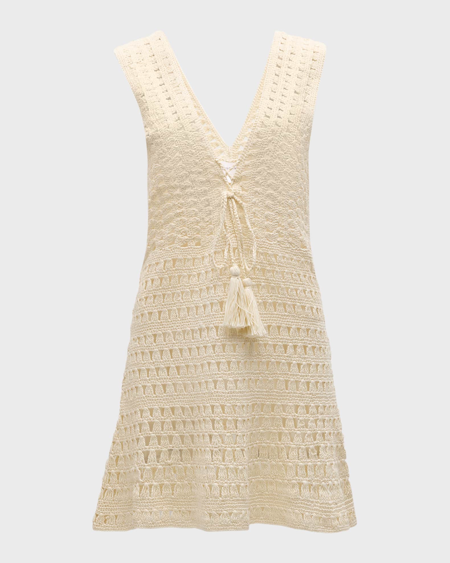 Dakota Crochet Mini Dress Coverup | Neiman Marcus