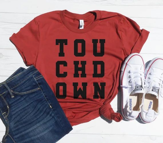 Touchdown Shirt Football Wife Sunday Football Football Game - Etsy | Etsy (US)