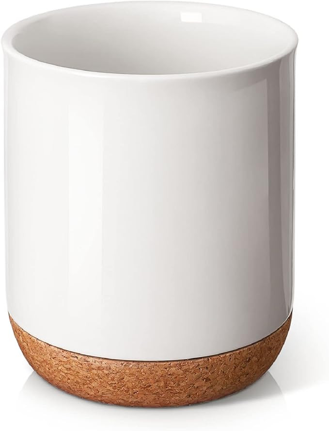 DOWAN Kitchen Utensil Holder, 7.2″ Extra Large Stable Utensil Crock, Thicken Recycled Cork Mat,... | Amazon (US)