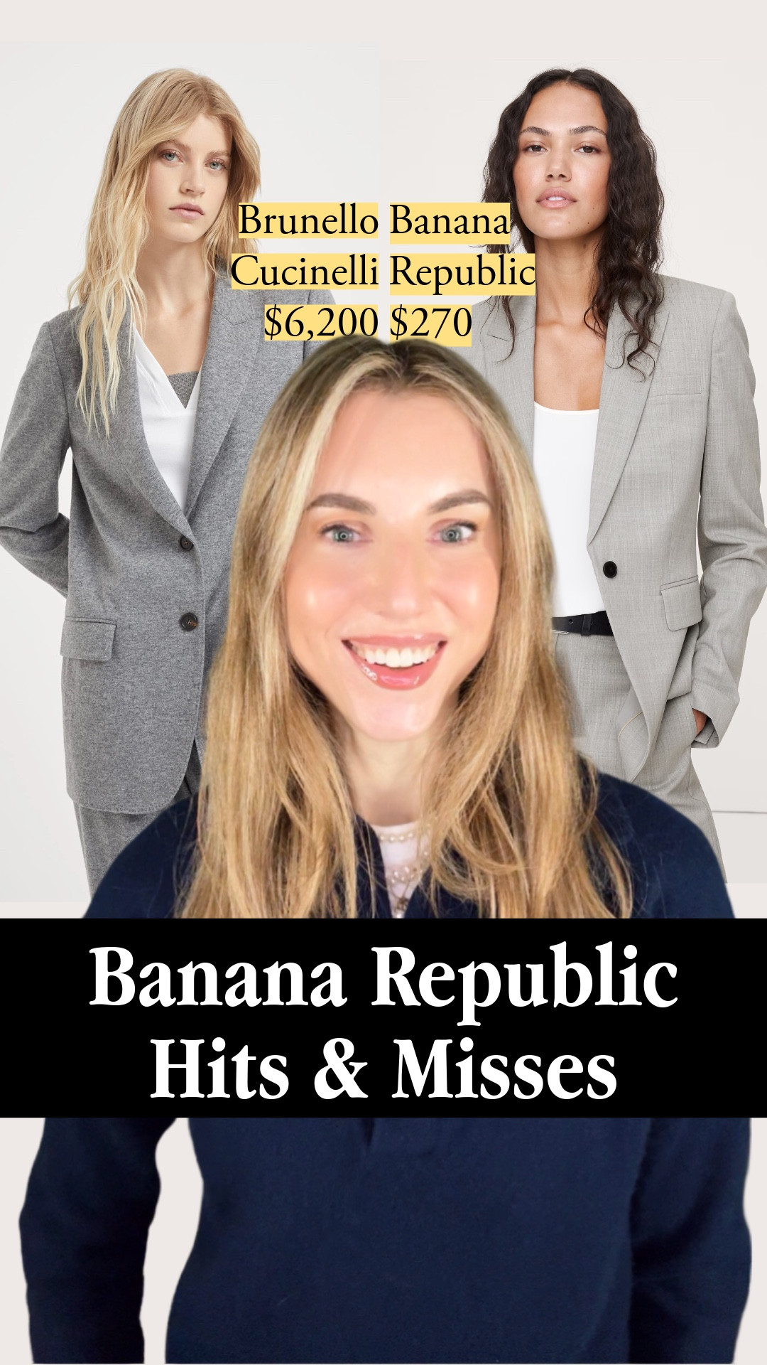 Banana Republic's glow up delivered some real wins – if you know where to look. These pieces pass my quality tests: Brunello’s peak lapels on the Italian wool blazer, 98% wool trousers that beat Victoria Beckham's polyester blend, sculpted button-ups under $100, and cashmere that's held up for years without pilling. I'm showing you what's worth it and what to skip so you can play where you win 🎯@bananarepublic, banana republic blazer, italian wool blazer, single breasted blazer, wool trousers, high rise flare pants, cashmere sweater, cashmere polo, button up shirt, workwear, office style, winter wardrobe, quiet luxury, affordable luxury, capsule wardrobe, maxi dress, wrap coat

#LTKWorkwear #LTKSeasonal #LTKFindsUnder100