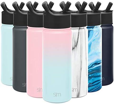 Simple Modern Summit Insulated Water Bottle with Straw Lid Reusable Wide Mouth Stainless Steel Fl... | Amazon (US)