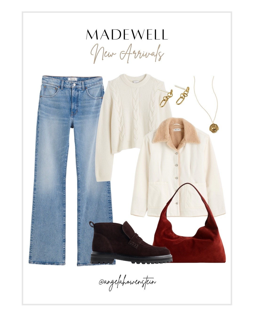 Such a cozy winter look from Madewell — loving these soft neutrals with a pop of rich suede. Easy, polished, and perfect for everyday.

#ltkstyle #ltkfashion #madewellstyle #winteroutfit #cozychic #everydaystyle #newarrivals #ltkfinds



#LTKSeasonal #LTKootd #LTKOver40