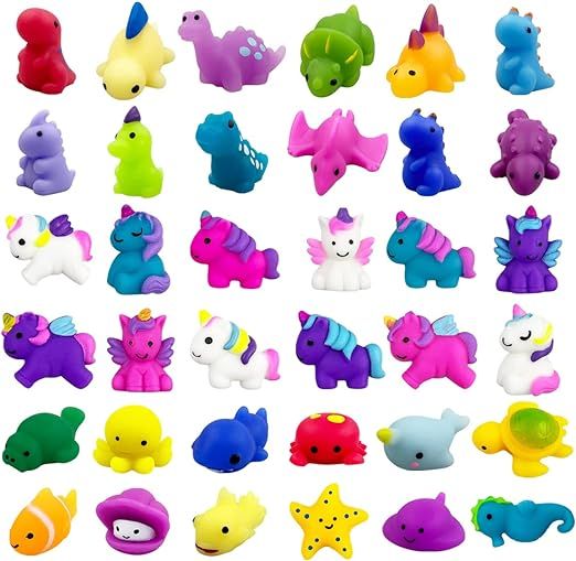 Jofan 36 PCS Mochi Squishy Toy Kawaii Squishies Dinosaur Unicorn Sea Animals Stress Relief Toys P... | Amazon (US)